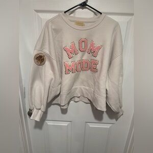 Judith March Mom Mode cropped oversized sweatshirt